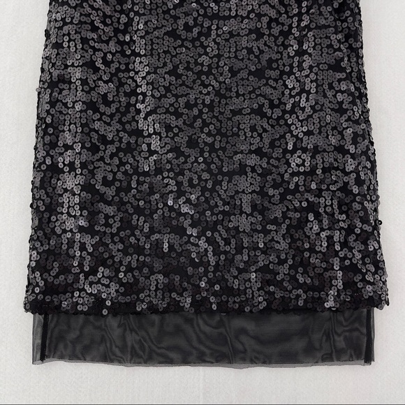 Bar III Sequin Pencil Midi Skirt with Tulle - Picture 5 of 10